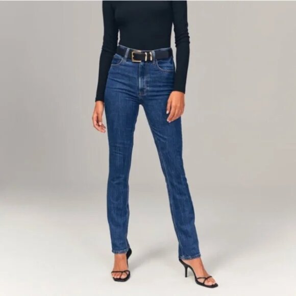 Abercrombie & Fitch Slim Straight Ultra High Rise Jean Size 27/4 - Picture 8 of 8